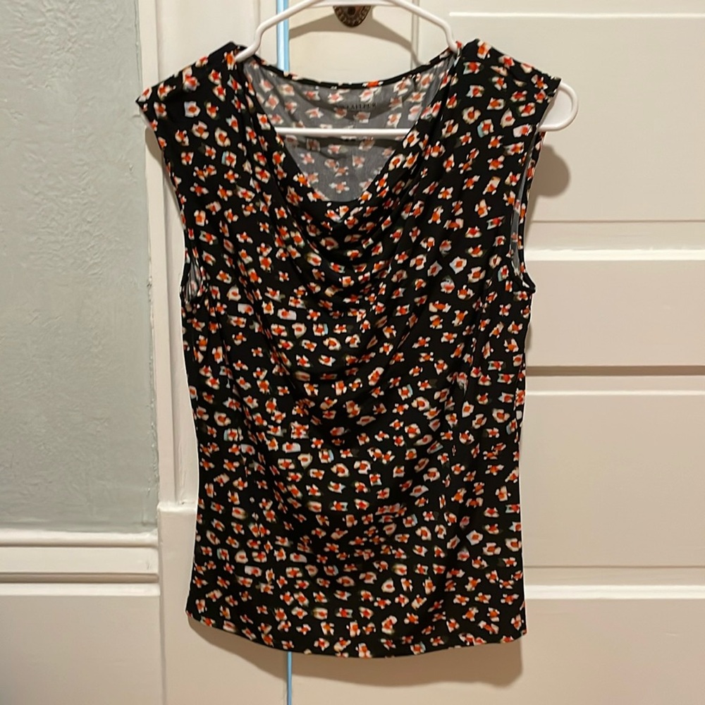 MM La Fluer flowered sleeveless top, size small